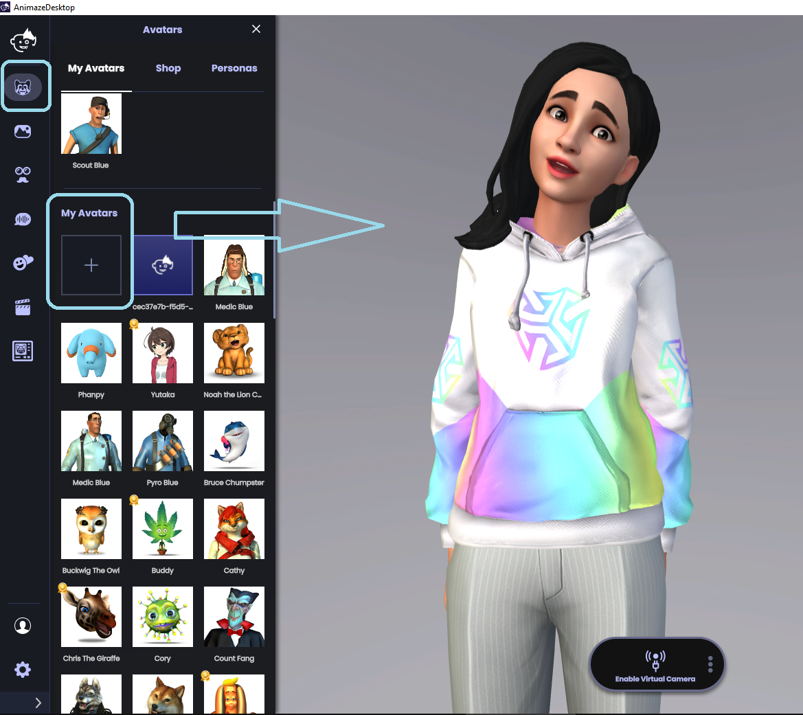 Importing Ready Player Me avatars in Animaze by Facerig