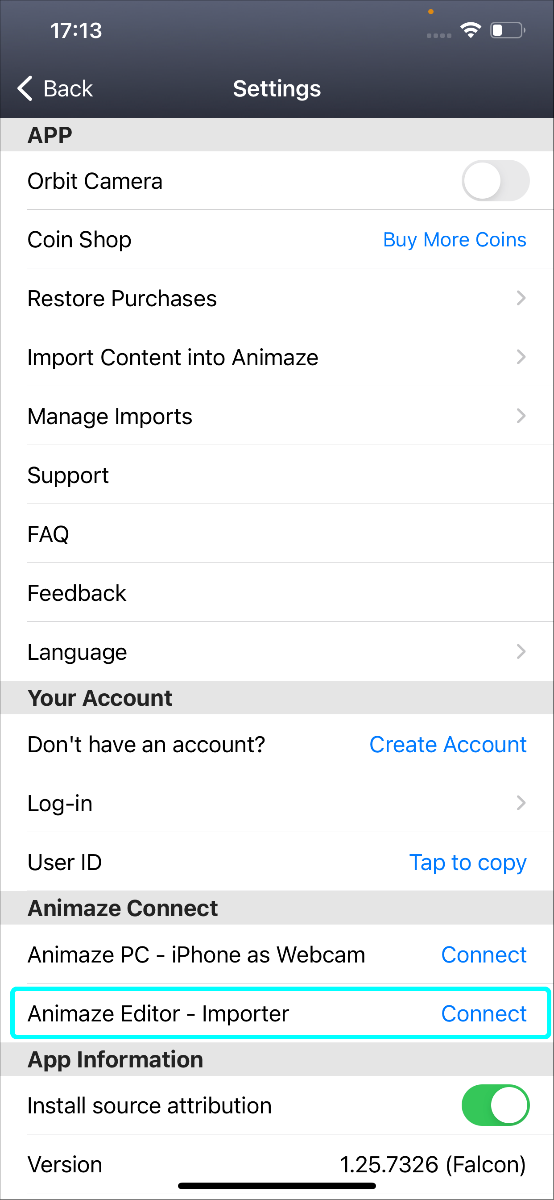 Animaze Editor - Send to Animaze app