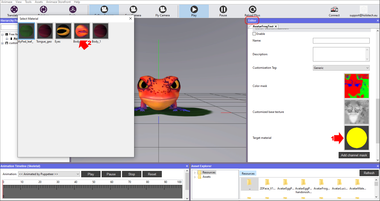 アバターにカスタマイズオプションを追加する方法